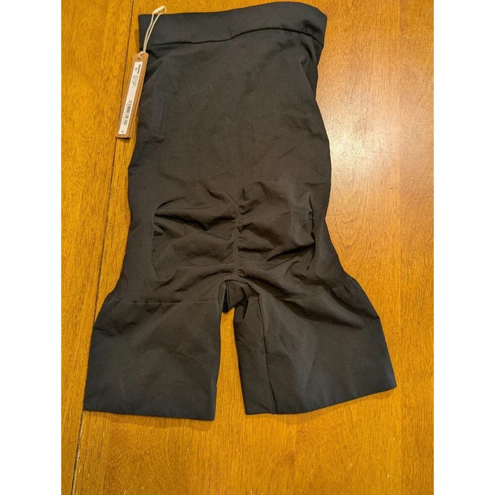 SKIMS Mid Thigh Sculpting Shorts Onyx Black High Waist Shapewear XL 1X New